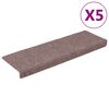 vidaXL trappem&aring;tter selvkl&aelig;bende 5 stk. 65x21x4 cm lysebrun rektangul&aelig;r kant