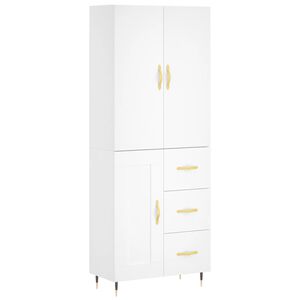 vidaXL h&oslash;jskab 69,5x34x180 cm konstrueret tr&aelig; hvid