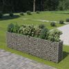 vidaXL gabion-højbed 360x50x100 cm galvaniseret stål