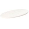 vidaXL bordplade 70x35x2,5 cm oval massivt fyrretr&aelig; hvid