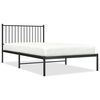 vidaXL sengeramme med sengegavl 107x203 cm metal sort