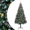 vidaXL Kunstigt juletr&aelig; Gr&oslash;n 210 cm PVC og St&aring;l og Plastik