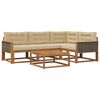 vidaXL Udend&oslash;rs sofagruppe med pude 5 pcs Naturlig og Beige