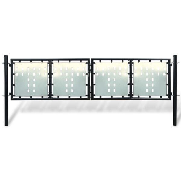 vidaXL sort hegnsl&aring;ge med enkelt d&oslash;r 300x100 cm