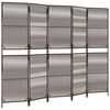 vidaXL rumdeler 5 paneler polyrattan brun