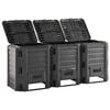 vidaXL kompostbeholder 1200 l sort