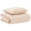 vidaXL Dynebetr&aelig;k S&aelig;t Beige 137 x 200 cm Bomuld, Kapok, Polyester