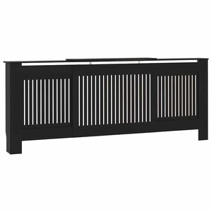 vidaXL radiatorskjuler 205 cm konstrueret tr&aelig; sort