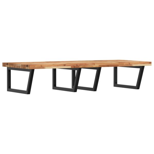 vidaXL v&aelig;gh&aelig;ngt badev&aelig;relseshylde st&aring;l og massivt akacietr&aelig;