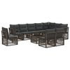 vidaXL Havesofa S&aelig;t 11 stk. Gr&aring; polyrattan