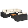 vidaXL sofas&aelig;t til haven 11 dele med hynder polyrattan sort