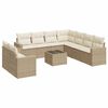 vidaXL sofas&aelig;t til haven 10 dele med hynder polyrattan beige