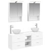 vidaXL Badev&aelig;relsesskabs&aelig;t 5 pcs Hvid 50 x 14,5 x 70 cm