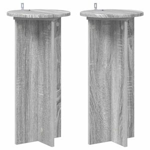 vidaXL Planteholder 2 pcs Gr&aring; sonoma-eg 29,5 x 29,5 x 60 cm