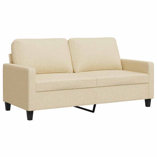 vidaXL 2-personers sofa 140 cm stof cremefarvet