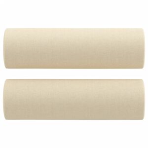 vidaXL pyntepuder 2 stk. &Oslash;15x50 cm stof cremefarvet