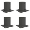 vidaXL Rund Jordankre 4 stk. Antracit 18 x 18 x 15 cm Metal