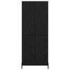 vidaXL Highboard Sort eg 69,5 x 34 x 180 cm Konstrueret tr&aelig;