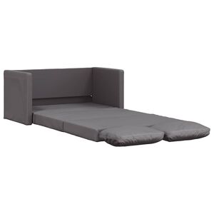 vidaXL 2-i-1 sovesofa 112x174x55 cm kunstl&aelig;der gr&aring;