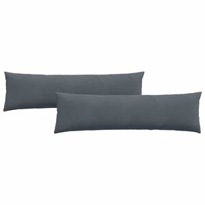 vidaXL Sofapuder 2 pcs M&oslash;rkegr&aring; 145 x 40 cm Velourstof