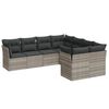 vidaXL sofas&aelig;t til haven 8 dele med hynder polyrattan lysegr&aring;