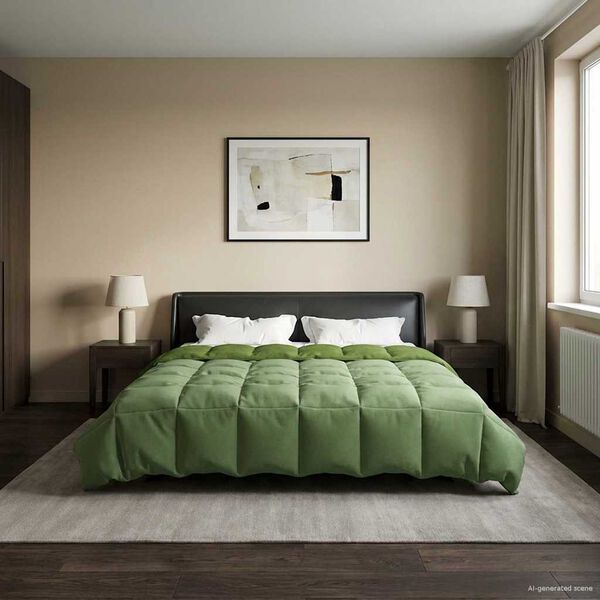 vidaXL Vinter dyne Quilting Gr&oslash;n 200 x 200 cm Mikrofiber