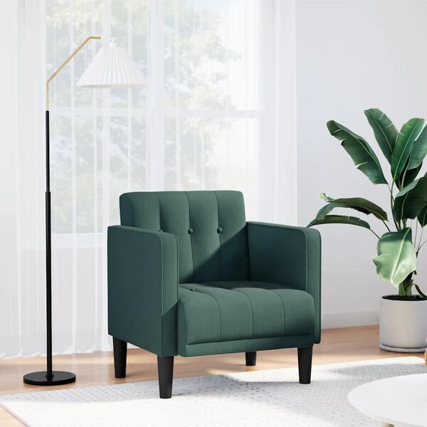 vidaXL sofastol med arml&aelig;n 53 cm stof m&oslash;rkegr&oslash;n