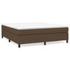 vidaXL Boxspring sengeramme 180x200 cm stof m&oslash;rkebrun
