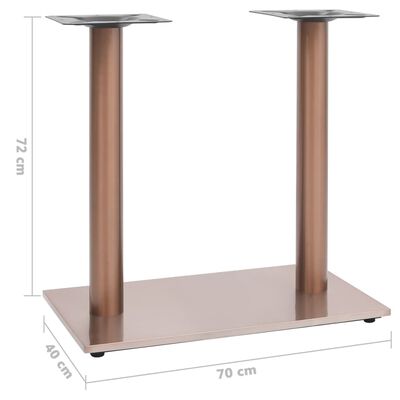 vidaXL bordben til bistrobord 70x40x72 cm rustfrit stål