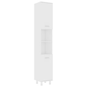 vidaXL badev&aelig;relsesskab 30x30x179 cm konstrueret tr&aelig; hvid