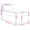 vidaXL kontinentalseng med madras 80x200 cm stof sort