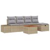 vidaXL Havesofa S&aelig;t 6 stk. Beige polyrattan