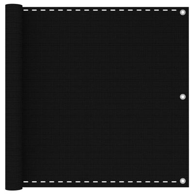 vidaXL altanafskærmning 90x500 cm HDPE sort