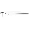 vidaXL Manuel markise-ramme med LED-lys Hvid 4 x 2 m