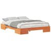 vidaXL Gulv seng ramme Brun 150 x 200 cm Massivt fyrretr&aelig;