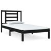 vidaXL sengeramme 100x200 cm massivt fyrretr&aelig; sort