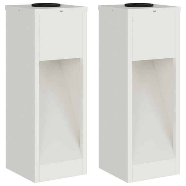 vidaXL Solar Led Sti Lys 2 pcs Hvid Koldvalset Stål