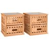 vidaXL sengeborde 2 stk. 34x34x34 cm massivt valn&oslash;ddetr&aelig;