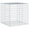 vidaXL gabionkurv med cover 100x100x100 cm galvaniseret jern