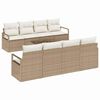 vidaXL Sofa S&aelig;t med pude 7 pcs Beige og creme polyrattan