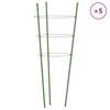 vidaXL plantestativ med 3 ringe 5 stk. 75 cm st&aring;l gr&oslash;n