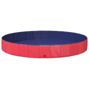 vidaXL Hund Pool &Oslash;300 x 38 cm Tykt PVC R&oslash;d