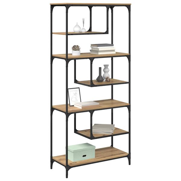 vidaXL Bogreol artisan eg 81 x 36 x 176 cm Konstrueret tr&aelig;