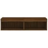 vidaXL tv-borde 2 stk. 60x30x30 cm med LED-lys brun egetr&aelig;sfarve