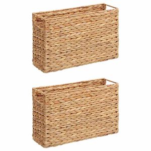 vidaXL Magasinkurve 2 pcs Naturfarvet 39 x 14 x 25 cm Vandhyacint
