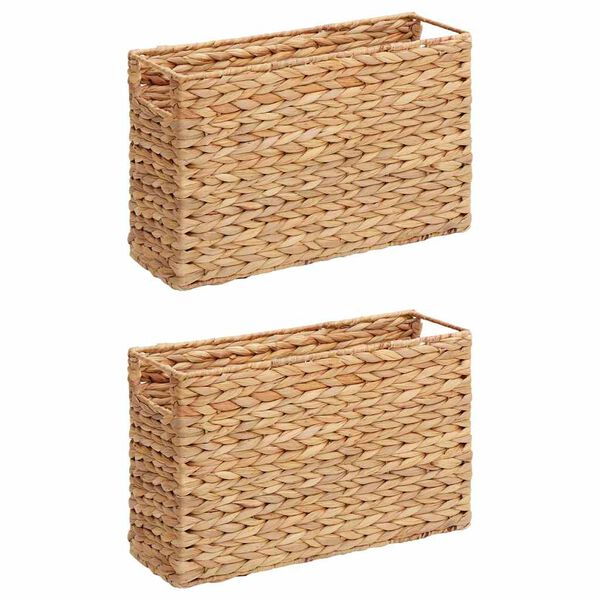 vidaXL Magasinkurve 2 pcs Naturfarvet 39 x 14 x 25 cm Vandhyacint