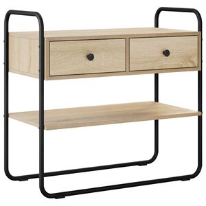vidaXL Konsolbord Sonoma-eg 80 x 40 x 75 cm Konstrueret tr&aelig;