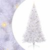 vidaXL Kunstigt juletr&aelig; Hvid 240 cm PVC og St&aring;l