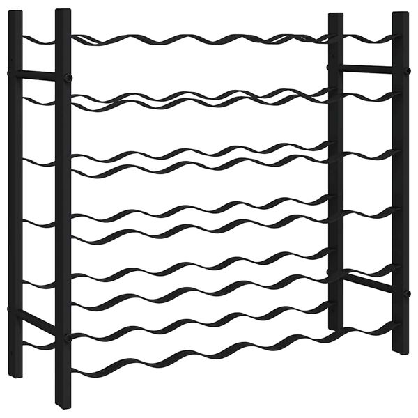 vidaXL vinreol til 36 flasker jern sort