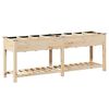 vidaXL Have Blomsterkrukke Beige 203,5 x 53 x 76,5 cm Massivt Fyrretr&aelig;